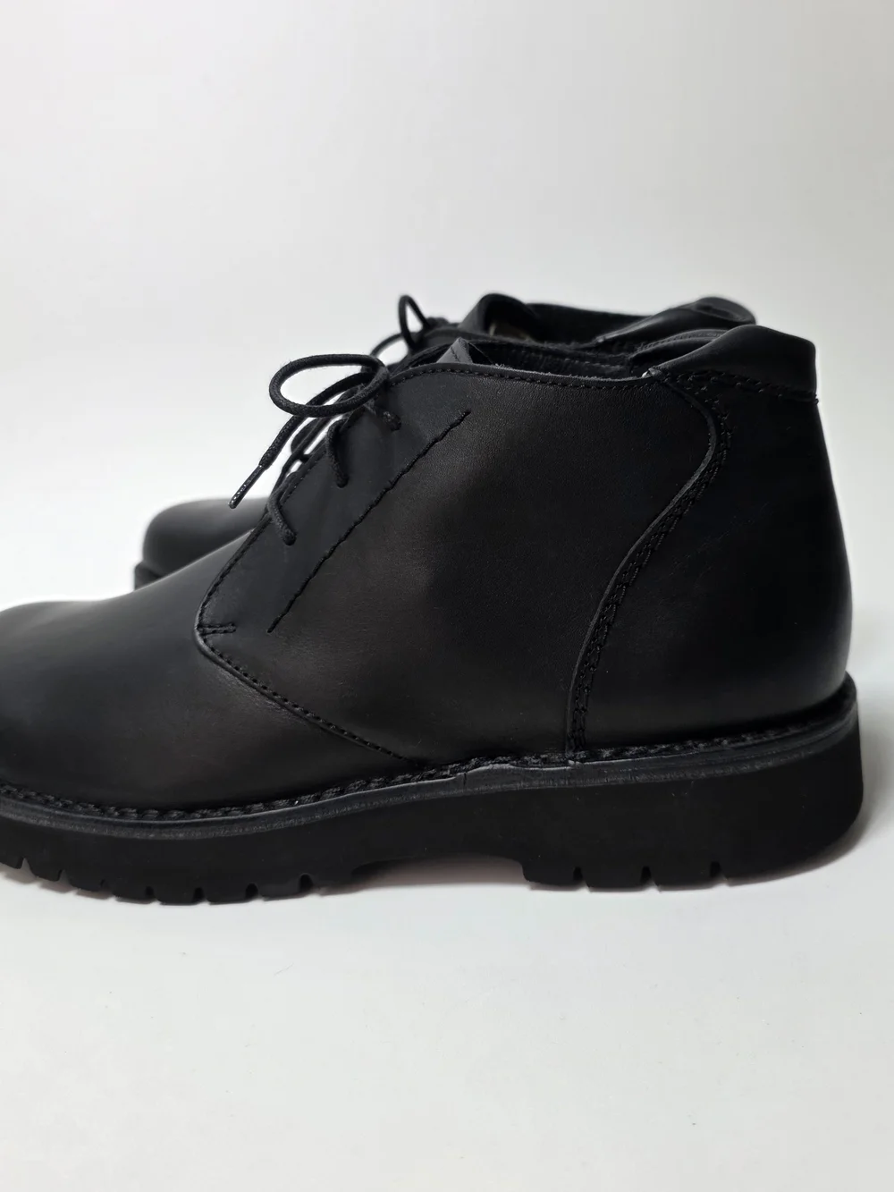 Rockport Tolan Lace-Up Men's Leather Lightweight Chukka Boots Black Size 8.5 W